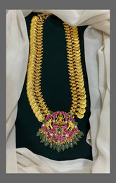 Kashu Mala with Lakshmi Pendent in Kundan - KH00153